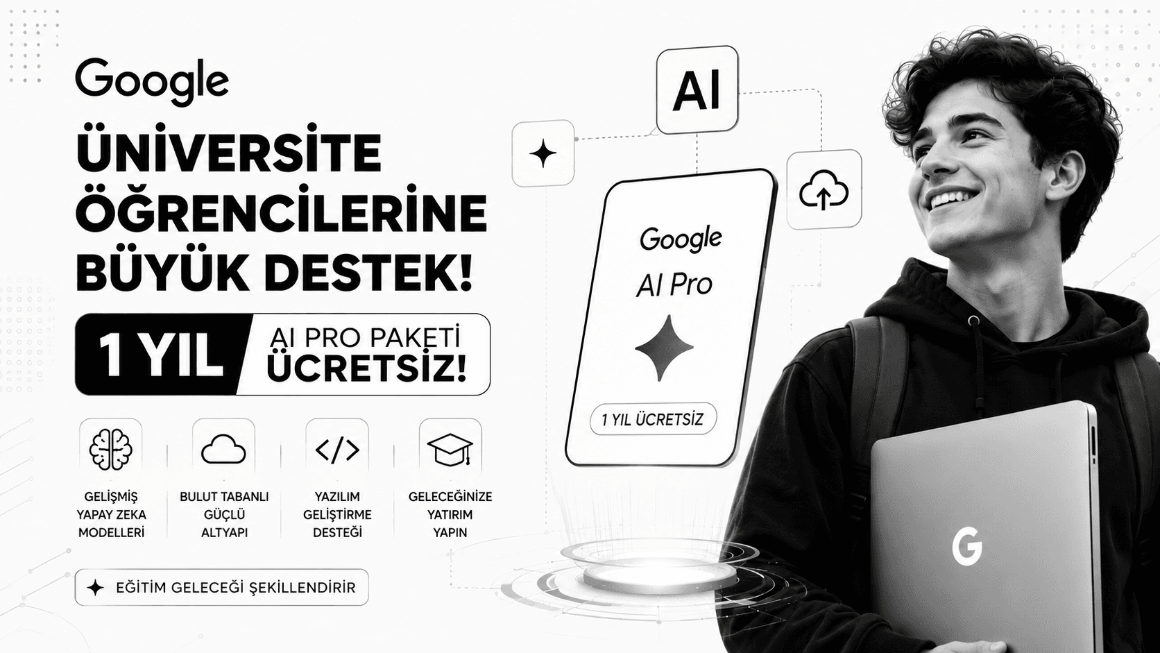 Google’dan Tüm Üniversitelilere Büyük Jest: AI Pro Paketi 1 Yıl Ücretsiz! 1 Googledan Tum Universitelilere Buyuk Jest AI Pro Paketi 1 Yil Ucretsiz